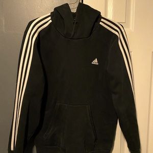 ADIDAS HOODIE: BLACK+WHITE